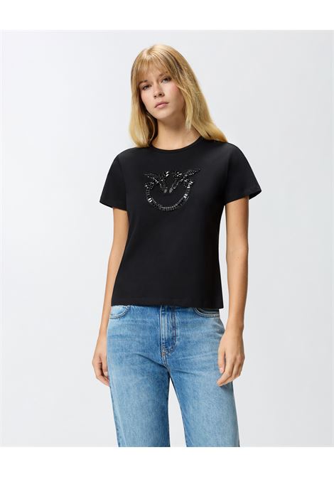 T-shirt Logo Love Birds Decorato - Pinko PINKO |  | 100535-A2RN 1Z99